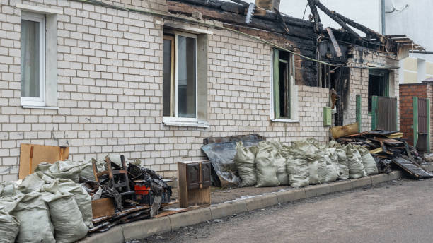 Professional Fire Damage Removal technician working in Foreston, MN